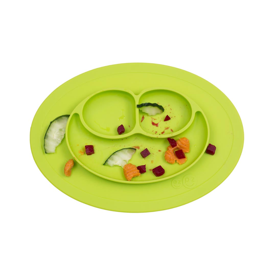 Ezpz First Foods Set (Lime) - 100% Silicone Mealtime Set