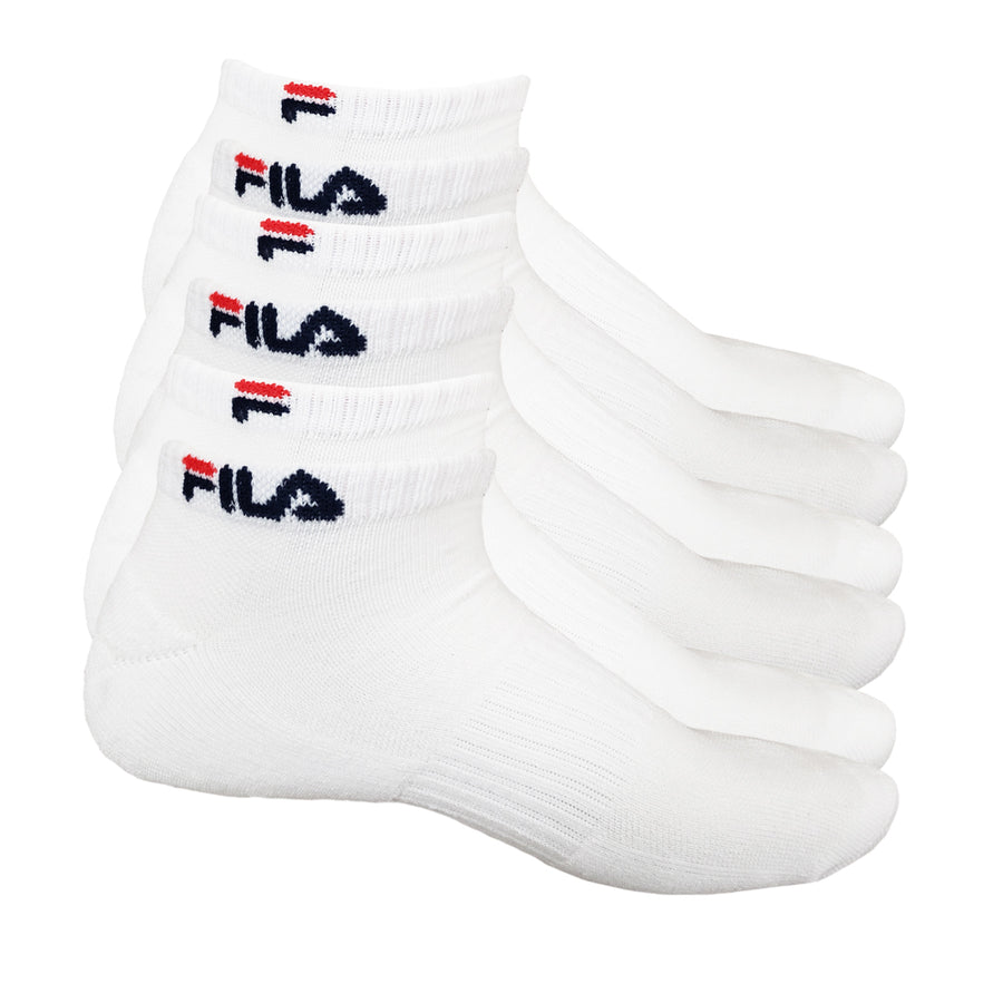 Fila Men's White No-Show Socks FM03 (6 Pairs)