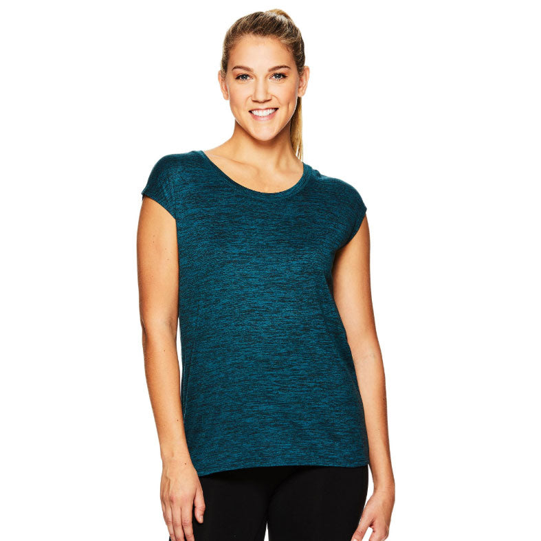 Gaiam Womens Turquoise Long Sleeve Yoga Shirt XL